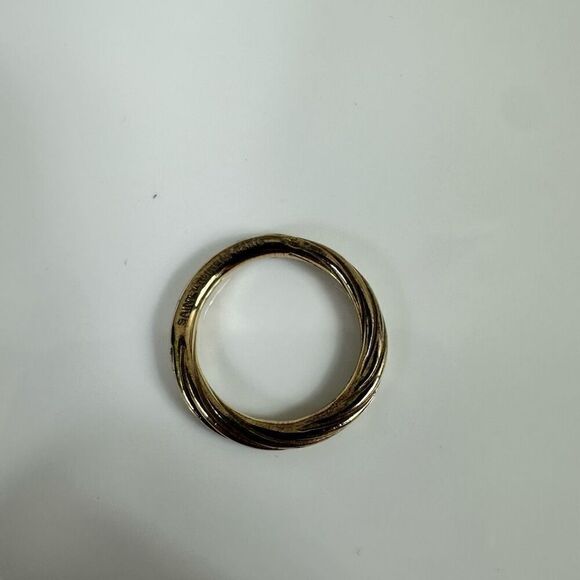 Saint Laurent Two Tone Twist Ring Size 5 - Picture 4 of 5